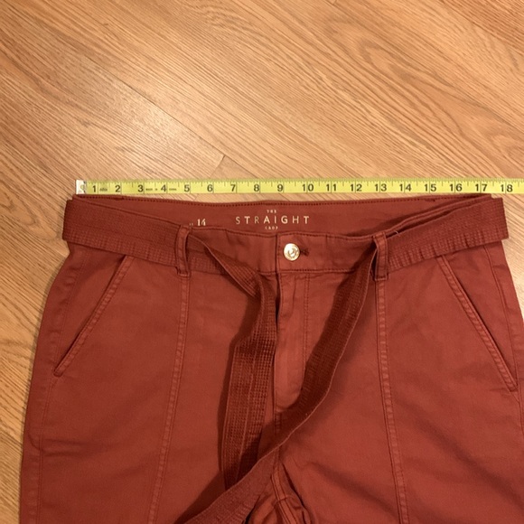 WHBM GUC Brick Red Straight Crop Pants - Picture 6 of 11